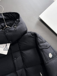 Moncler Maya Black Coat Long Style