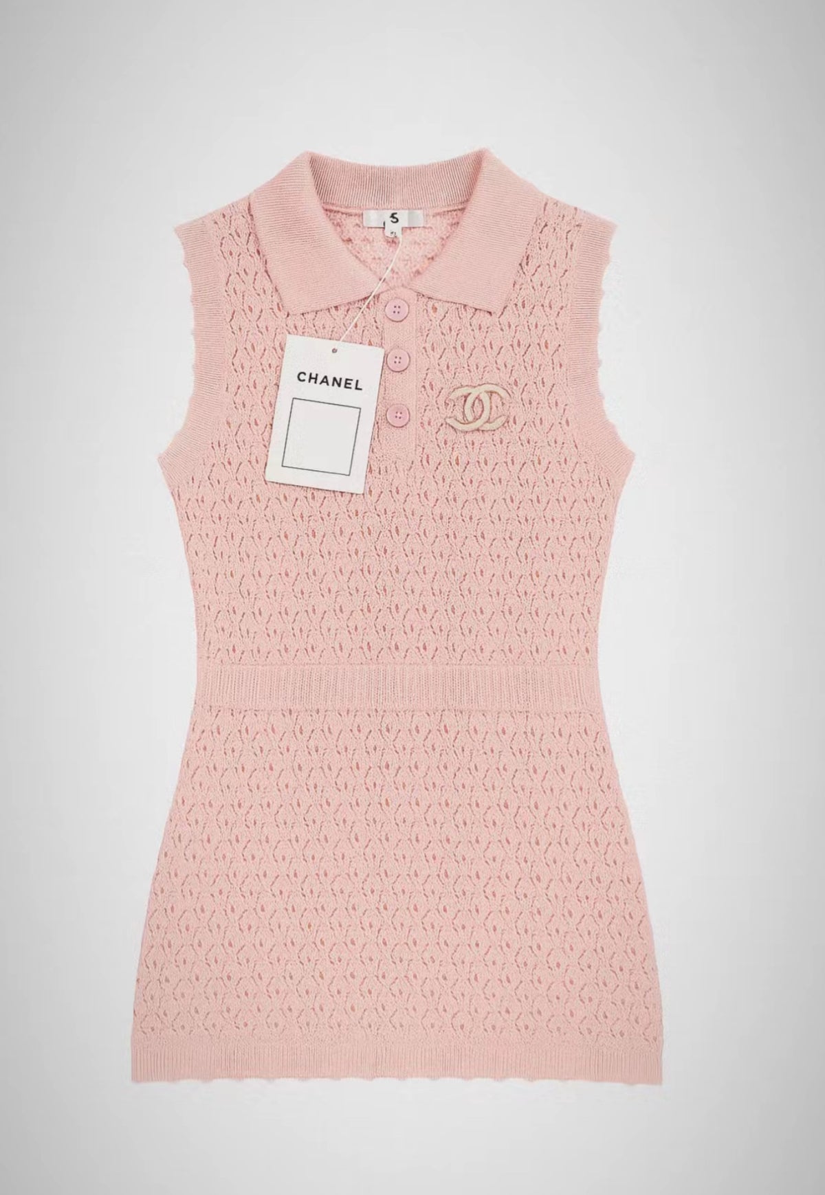 PINK CHANEL COLLARD SUNDRESS