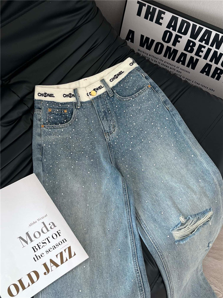 CHANEL WAISTBAND JEANS