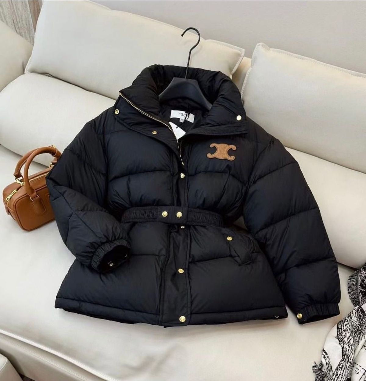 CÉLINE BLACK LONG PUFFER