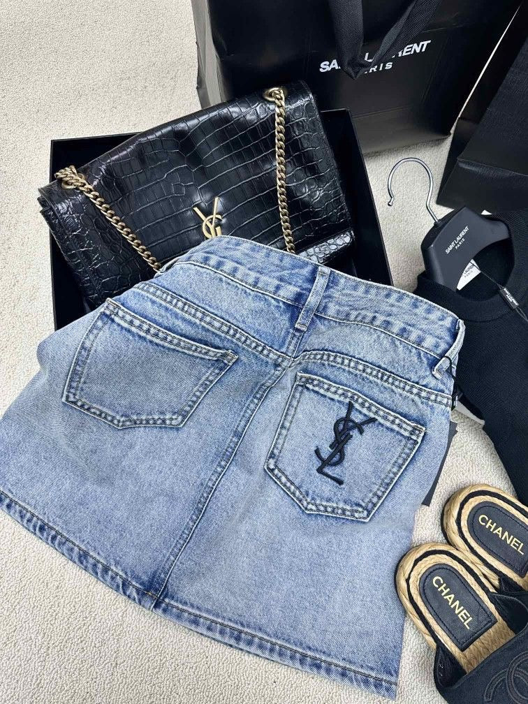 YSL REVERSED POCKET SKIRT