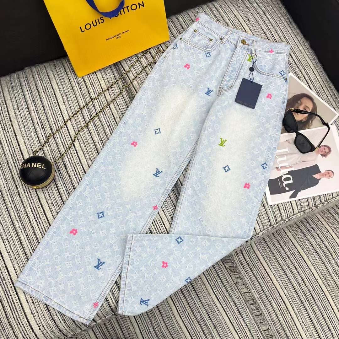 LV RAINBOW MONOGRAM JEANS
