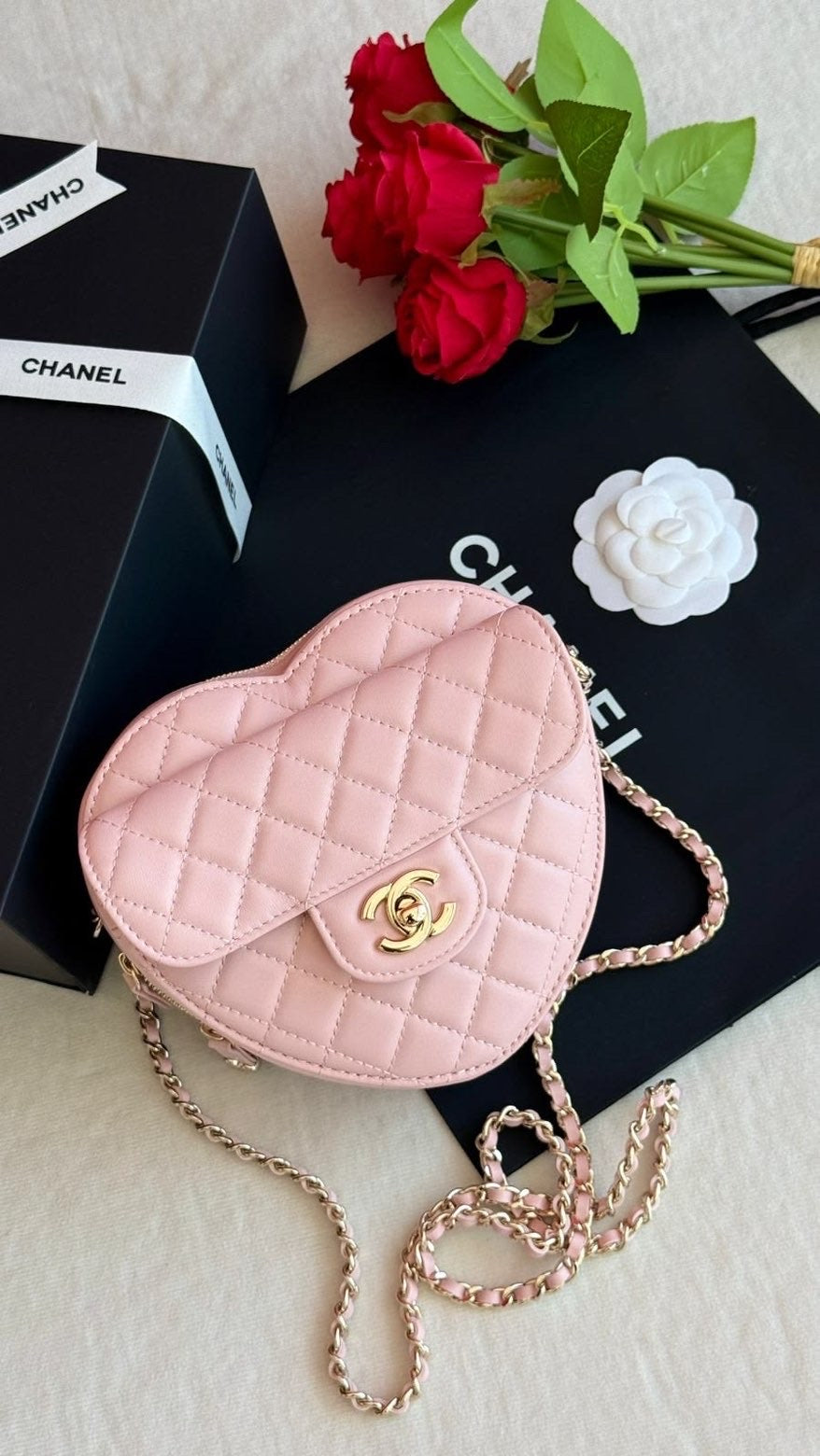PINK CC HEART BAG