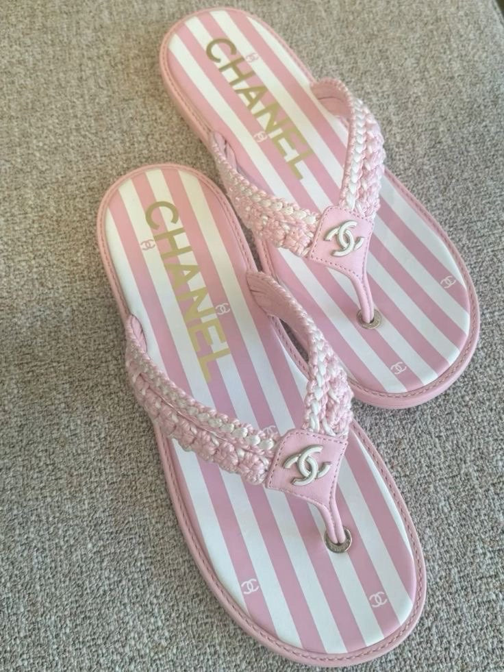 PINK CHANEL FLIPFLOPS