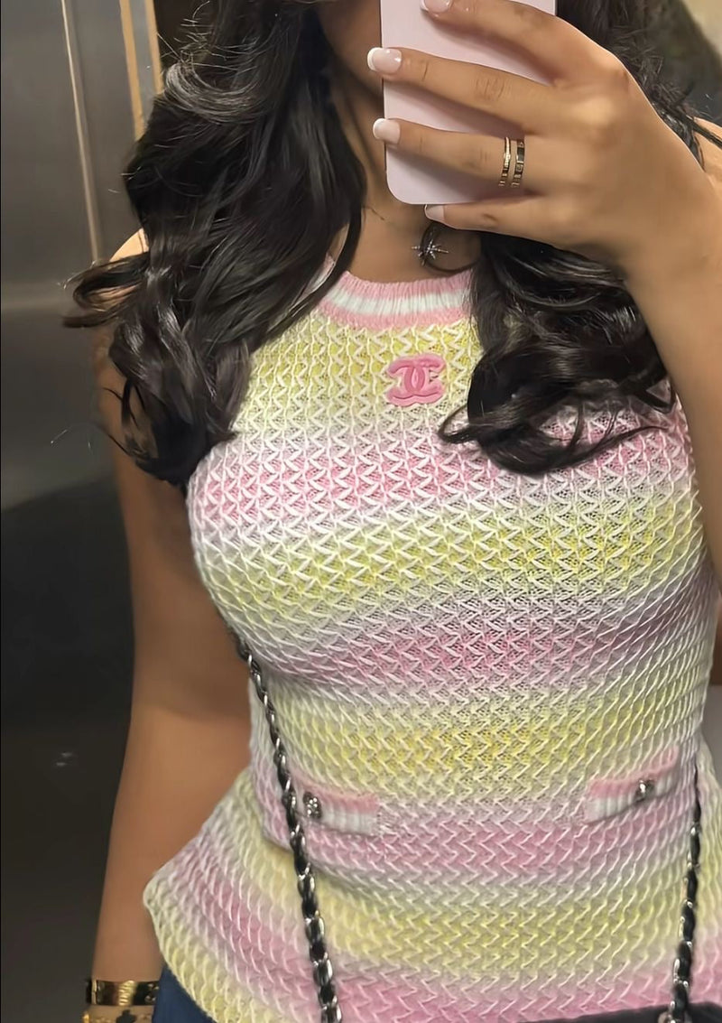 CHANEL CROCHET KNIT TOP